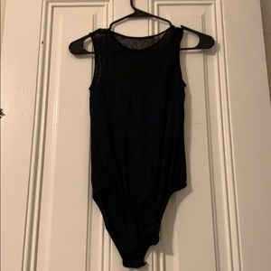 Black and sheer bodysuit